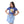Load image into Gallery viewer, Regular Fit Slip On Printed Cat Girls T-Shirt - Royal Blue