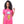 Load image into Gallery viewer, Plus-size Printed Ice-cream Pajama Set - Fuchsia & Black