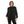 Load image into Gallery viewer, Self-patterned Blouse &amp; Sleeveless Top Set - Black
