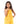 Load image into Gallery viewer, Girls Floral Dress With Square Neck - Yellow