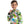 Load image into Gallery viewer, Self Pattern Long Sleeves Boys Hoodie - White, Lime Green & Turquoise