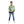 Load image into Gallery viewer, Self Pattern Long Sleeves Boys Hoodie - White, Lime Green & Turquoise