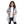 Load image into Gallery viewer, Press Button Closure Hoodie Neck Girls Jacket - Light Grey