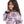 Load image into Gallery viewer, Slip On Self Pattern Girls Hoodie - Purple, Black & White