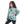 Load image into Gallery viewer, Slip On Self Pattern Girls Hoodie - Mint Green, Black & White