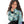Load image into Gallery viewer, Slip On Self Pattern Girls Hoodie - Mint Green, Black & White