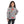 Load image into Gallery viewer, Slip On Self Pattern Girls Hoodie - Grey, Black & White