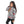 Load image into Gallery viewer, Slip On Self Pattern Girls Hoodie - Grey, Black & White