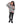 Load image into Gallery viewer, Slip On Self Pattern Girls Hoodie - Grey, Black & White