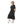 Load image into Gallery viewer, Floral Pattern Elastic Waist Dress - Black, Green & Pink