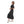 Load image into Gallery viewer, Floral Pattern Elastic Waist Dress - Black, Green & Pink