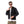 Load image into Gallery viewer, Black Buttoned Casual Winter Jacket With Leather Sleeves