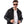 Load image into Gallery viewer, Black Buttoned Casual Winter Jacket With Leather Sleeves
