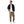Load image into Gallery viewer, Black Buttoned Casual Winter Jacket With Leather Sleeves