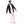 Load image into Gallery viewer, Black Buttoned Mandarin Collar Polyester Coat