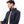 Load image into Gallery viewer, Polyester Mandarin Collar Buttoned Navy Blue Coat
