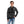 Load image into Gallery viewer, Self Pattern Long Sleeves Worm Boys Hoodie - Grey, White & Black