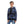 Load image into Gallery viewer, Self Pattern Long Sleeves Worm Boys Hoodie - Royal Blue, White & Black