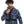 Load image into Gallery viewer, Self Pattern Long Sleeves Worm Hoodie - Royal Blue, White & Black