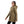 Load image into Gallery viewer, Zipper Closure Padded Balmacaan Jacket - Khaki Brown