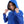 Load image into Gallery viewer, Zipper Closure Padded Balmacaan Jacket - Royal Blue