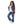 Load image into Gallery viewer, Self Pattern Zipper Closure Girls Hoodie - Navy Blue, Orange & Fuchsia