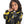 Load image into Gallery viewer, Black Comfy Printed Jacket With Drawstrings