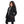 Load image into Gallery viewer, Zipper Closure Long Sleeves Girls Jacket - Black