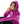Load image into Gallery viewer, Polka Dot Pattern Hooded Neck Pajama - Purple, Black & Fuchsia