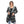 Load image into Gallery viewer, Houndstooth Hooded Black, White & Cool Green Long Open Cardigan