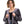 Load image into Gallery viewer, Houndstooth Hooded Black, White & Purple Long Open Cardigan