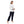 Load image into Gallery viewer, Navy Blue & White Stitched Hooded Pajama Set