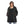 Load image into Gallery viewer, Double Breasted Button Plain Black Puffer Jacket