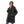 Load image into Gallery viewer, Double Breasted Button Plain Black Puffer Jacket