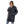 Load image into Gallery viewer, Double Breasted Button Plain Navy Blue Puffer Jacket