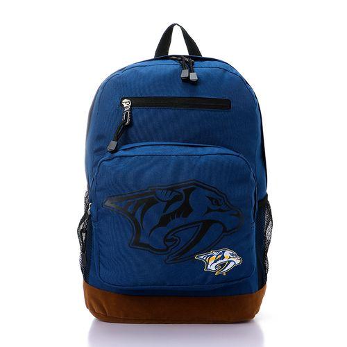 Unisex " Panther " Zipped Casual Backpack - Navy Blue