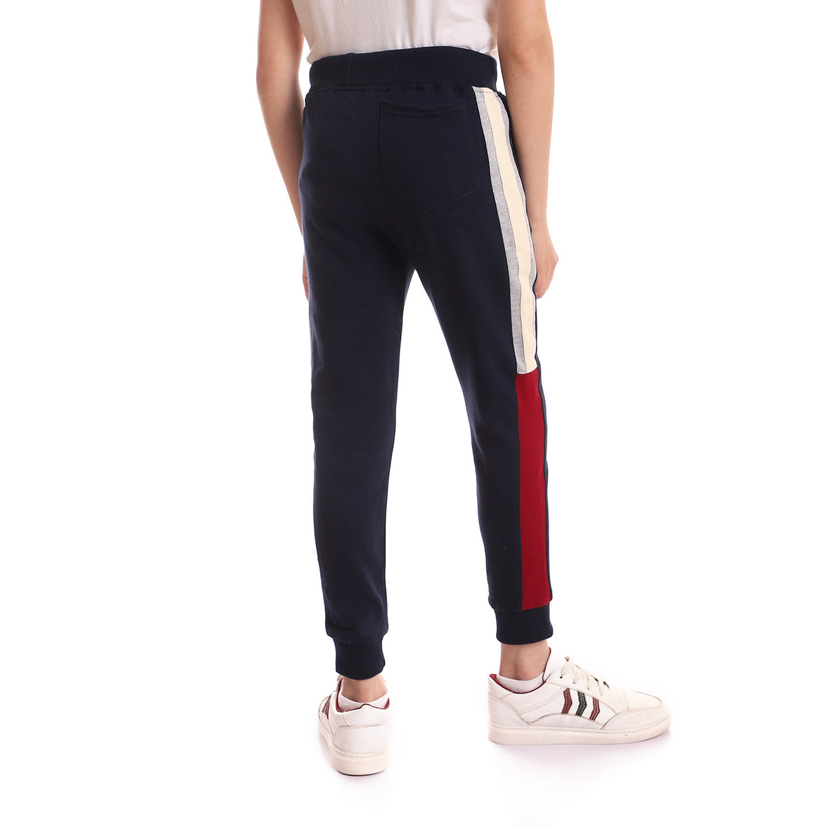 Elastic Ankle Sweatpants Navy Blue, Blood Red, Cream & Grey Andora