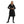 Load image into Gallery viewer, Notched Lapel Polyester &amp; Gogh Long Coat - Black
