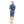 Load image into Gallery viewer, Heather Blue Fitted Midi Dress With Zipped Band Neck
