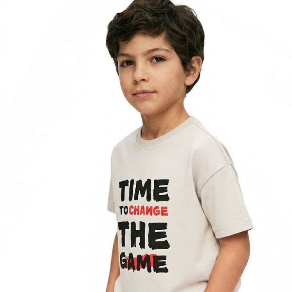 Boys_Round_Neck_Casual_Tee_-_Light_Beige