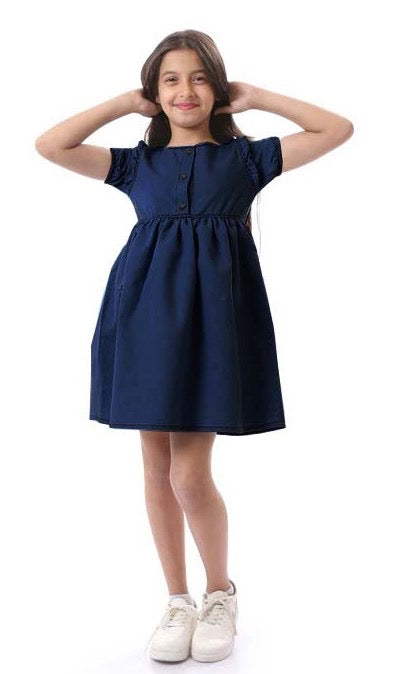 girls_short_sleeves_solid_summer_dress_-_dark_blue