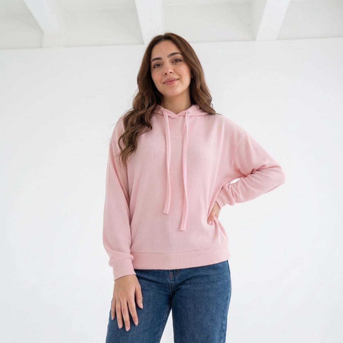 Women’s_ Pink_ Casual_ Hoodie