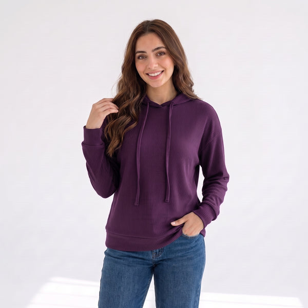 Women’s_ dark_ purple_Casual_ Hoodie