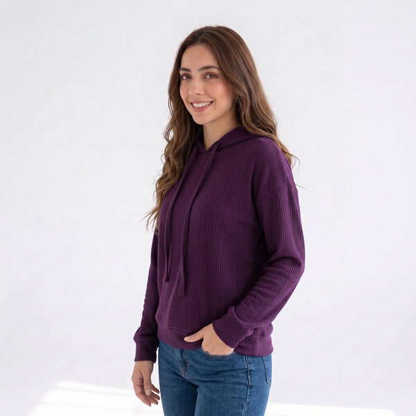 Women’s_ burgundy_ Casual_ Hoodie