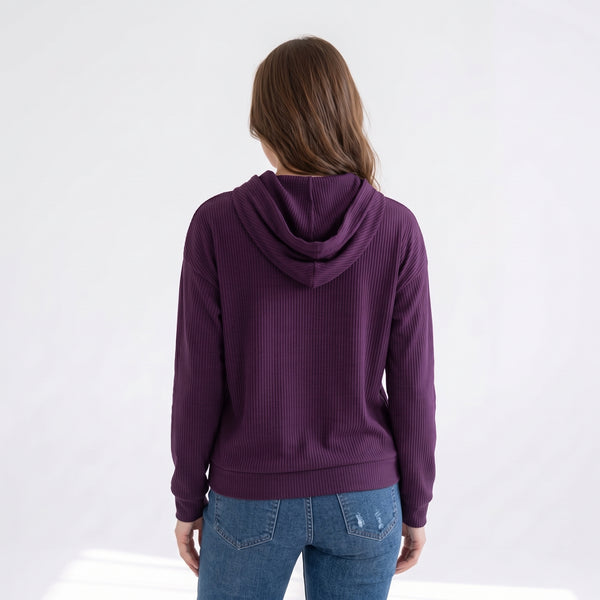 Women’s_ burgundy_ Casual_ Hoodie