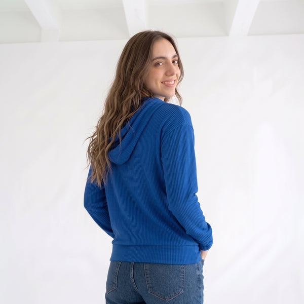 Women’s_royal blue_ Casual_ Hoodie