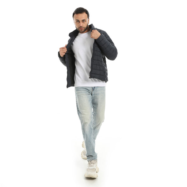 Pump_Self_Patterned_Long_Sleeves_Jacket_-_Navy_Blue