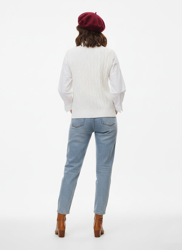 Knitted _Vest-White