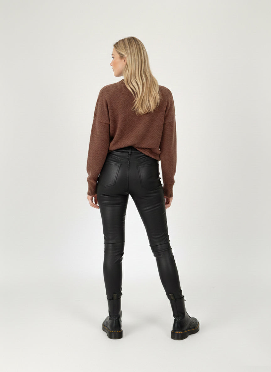 Classic Knit Pullover_Dark red