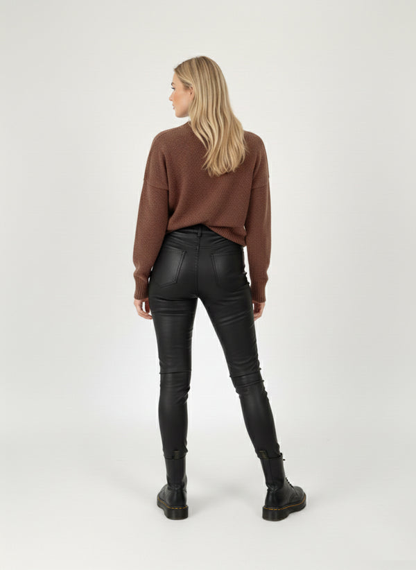 Classic Knit Pullover_Dark red